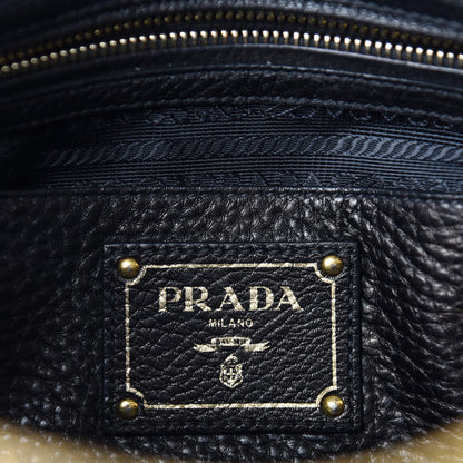 Prada Vitello Daino Shopping Satchel Black 11 of 14