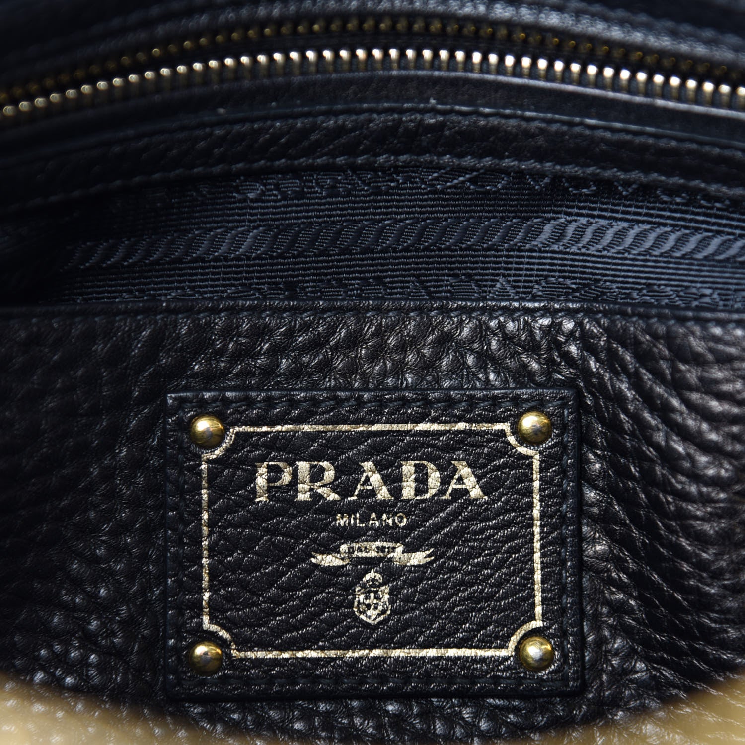 Prada Vitello Daino Shopping Satchel Black 11 of 14
