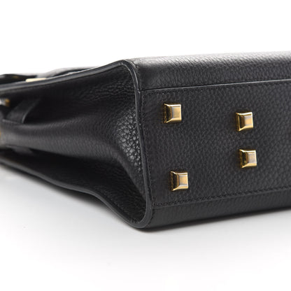 Valentino Garavani Grainy Calfskin Small My Rockstud Frame Bag Black 8 of 14