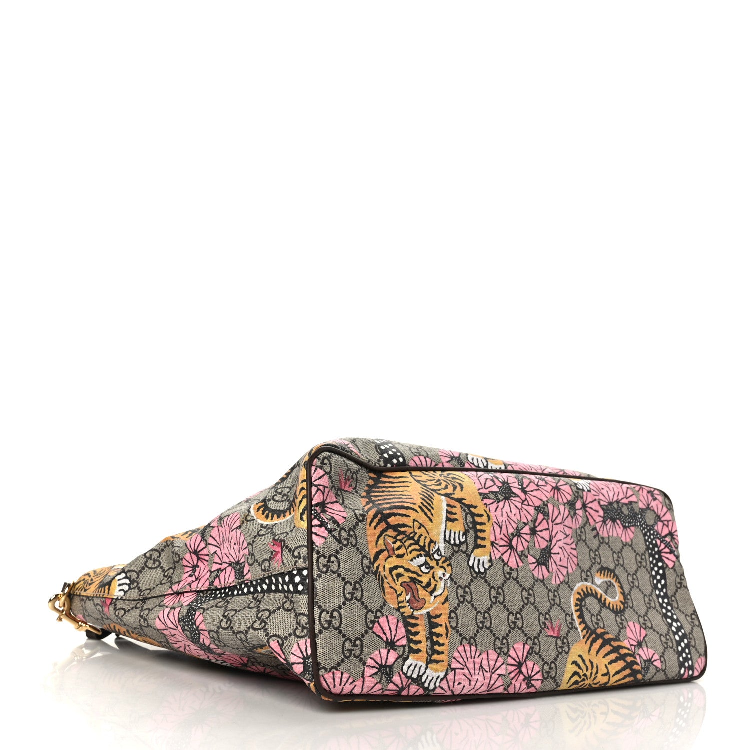 Gucci Soft GG Supreme Monogram Bengal Medium Crossbody Tote Beige Pink 4 of 10