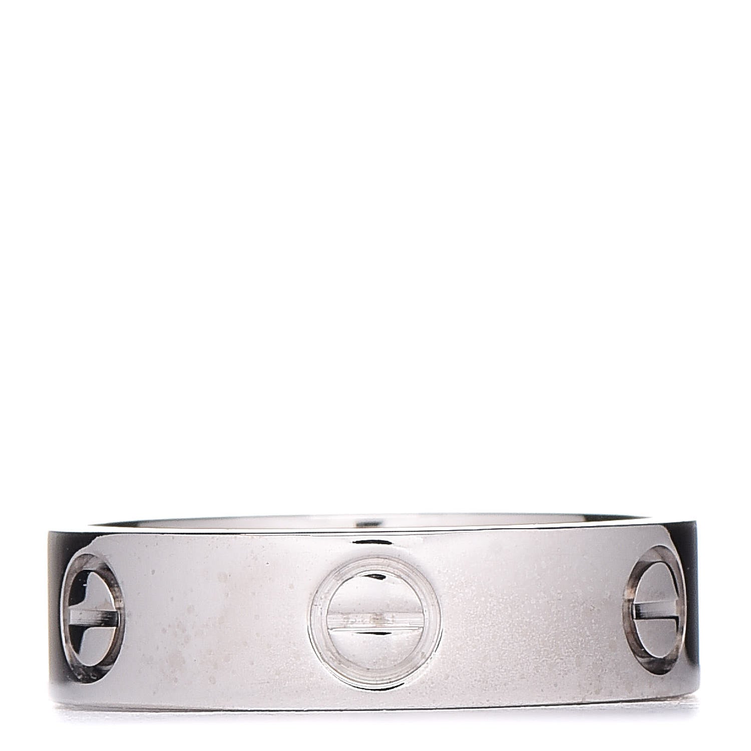 Cartier 18K White Gold 5.5mm LOVE Ring 56 7.5 1 of 5