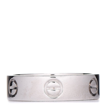 Cartier 18K White Gold 5.5mm LOVE Ring 56 7.5 1 of 5