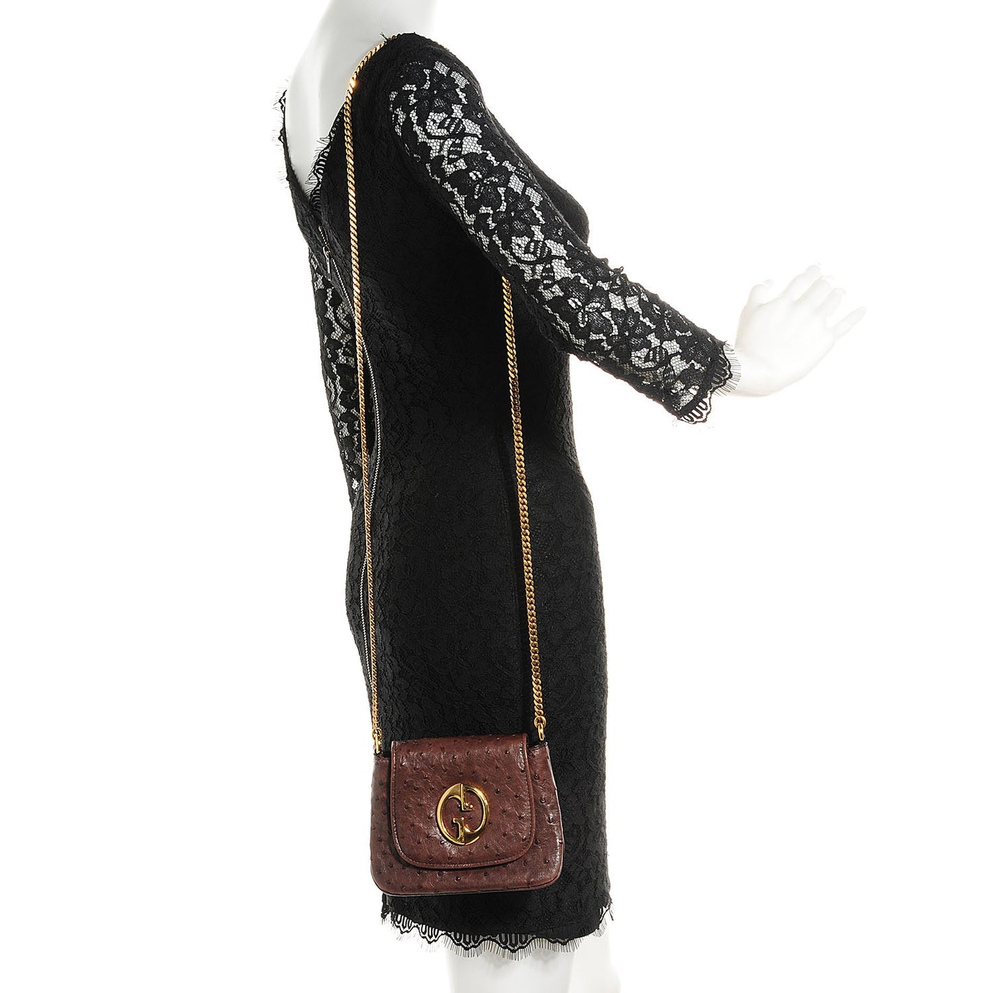 Ostrich Small 1973 Chain Shoulder Bag