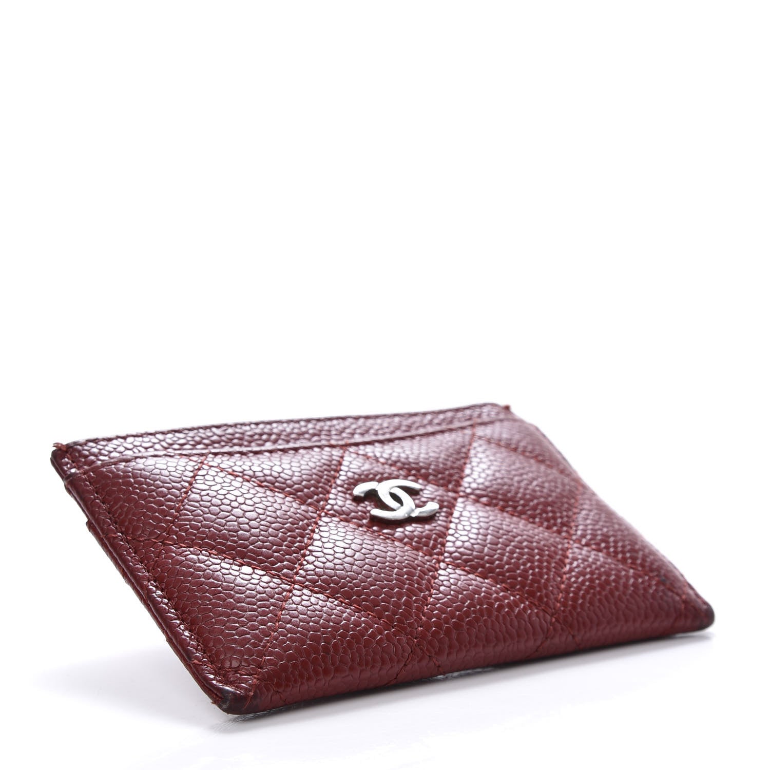 Chanel Caviar Quilted Card Holder Red 3 of 11