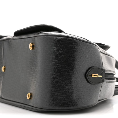 Christian Dior Patent Calfskin Embossed Saddle Bowler Black 10 of 15