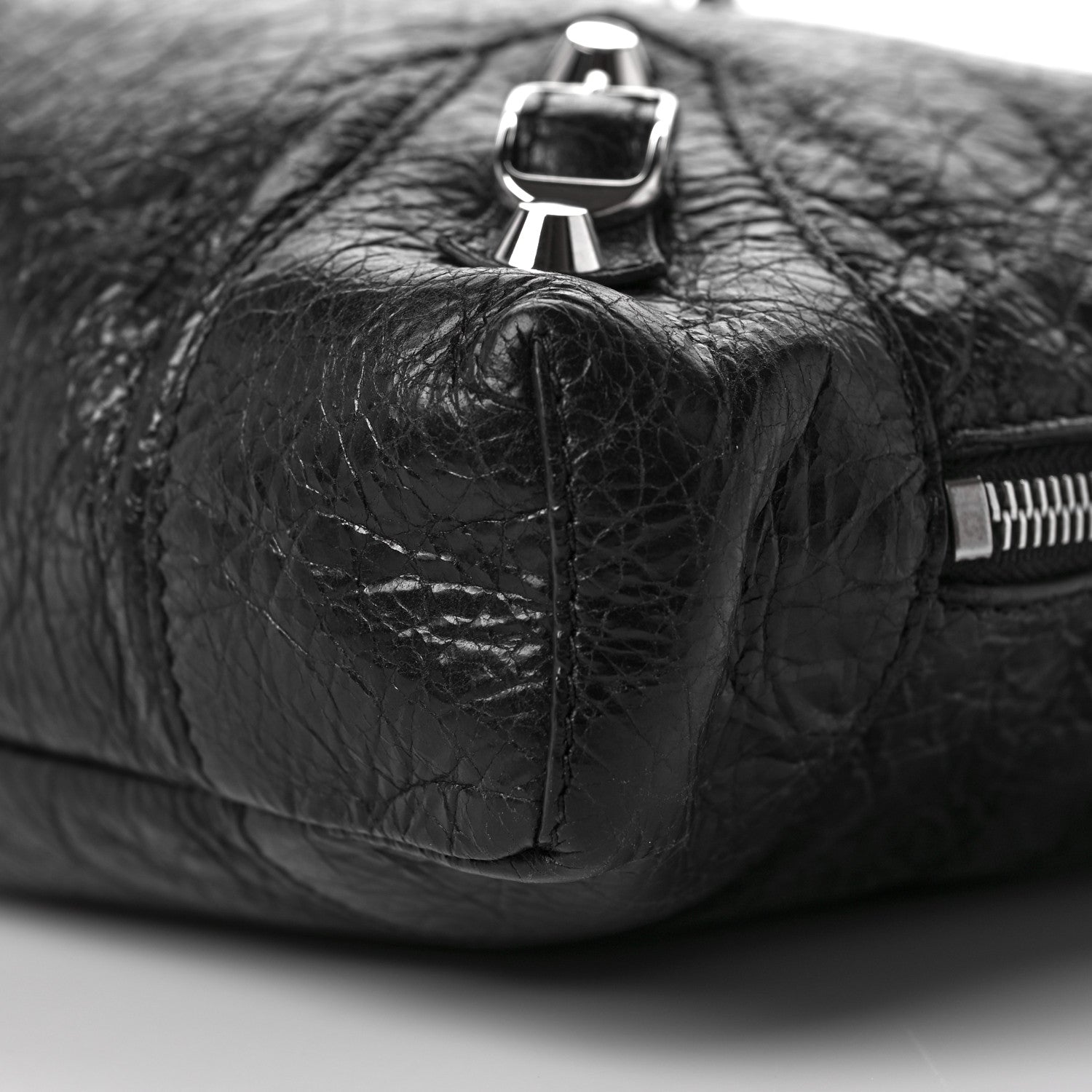 Balenciaga Agneau Classic SIlver Hardware XS Reporter Crossbody Black 10 of 12