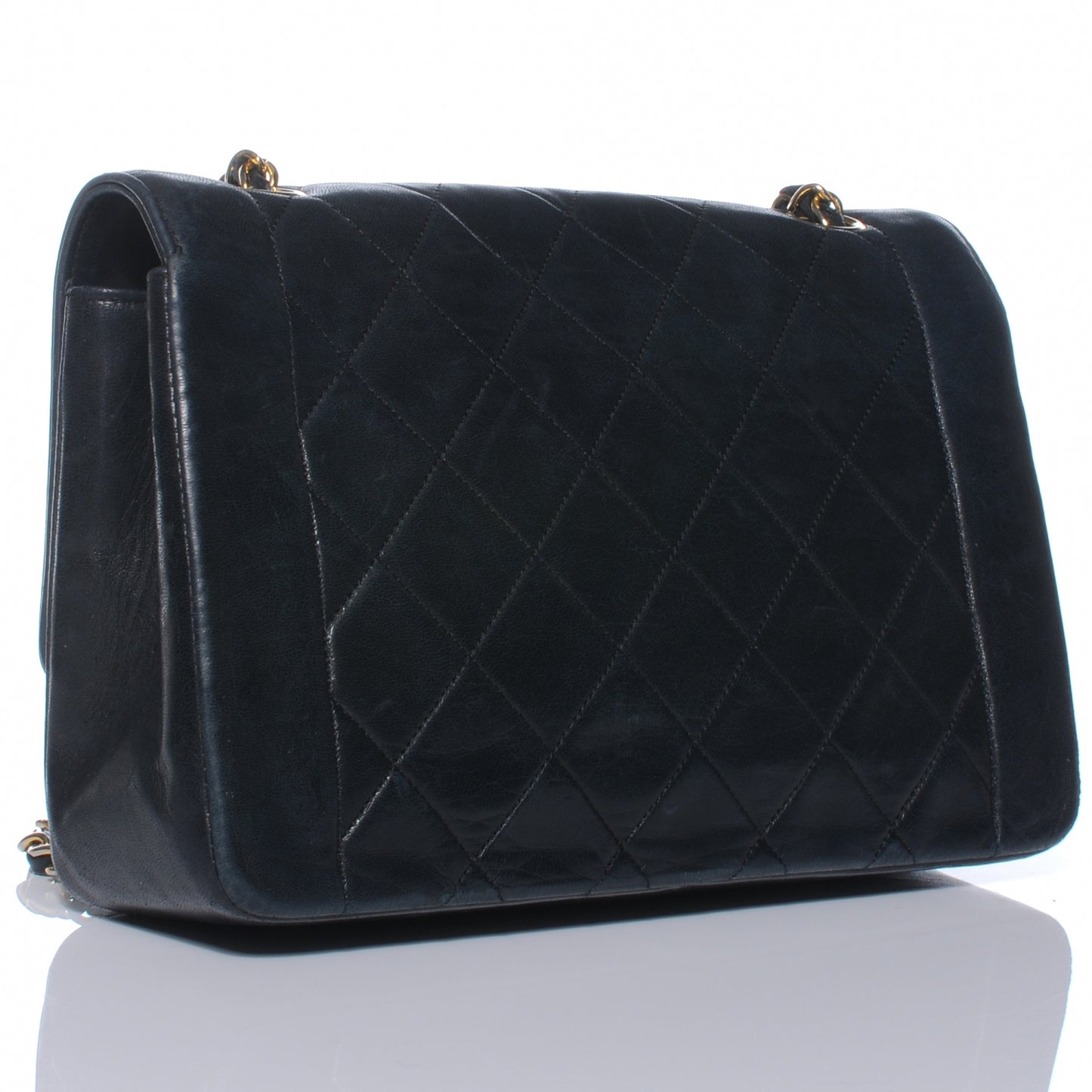 Lambskin Single Flap Navy