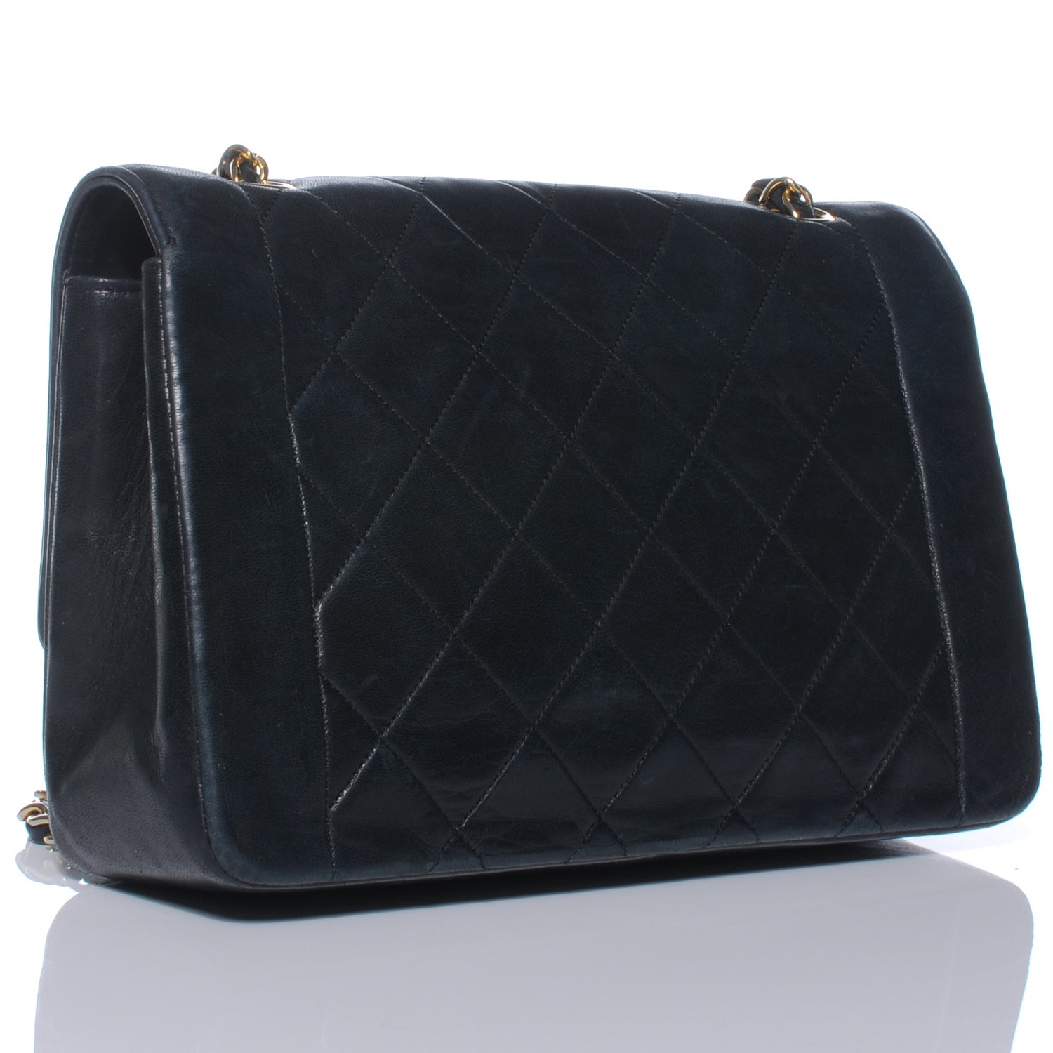 Chanel Lambskin Single Flap Navy 3 of 8
