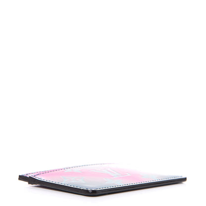 Louis Vuitton Metallic Vernis Card Holder Blue Pink 4 of 7