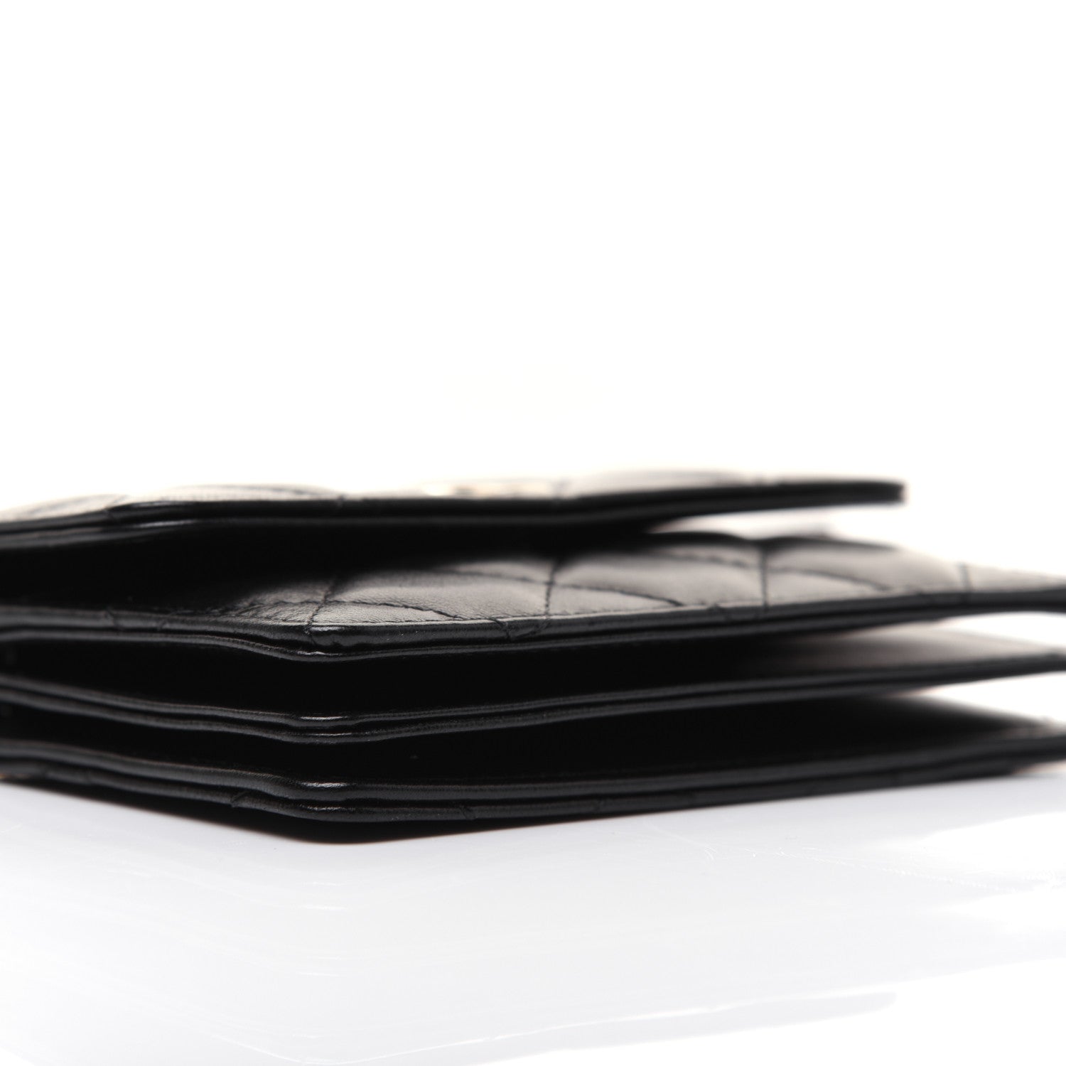 Chanel Lambskin Quilted My Chanel Lady Card Holder On Chain Black 6 of 15