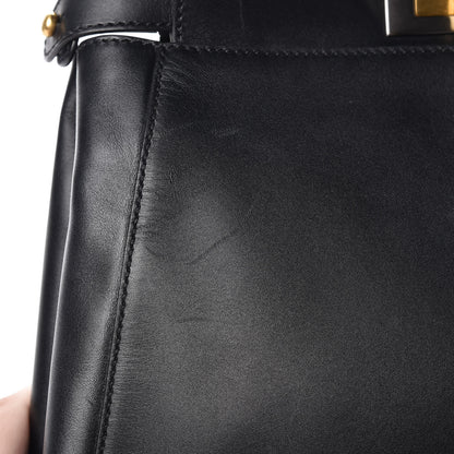 Fendi Vitello Suede Medium Peekaboo Iconic Satchel Black 14 of 14