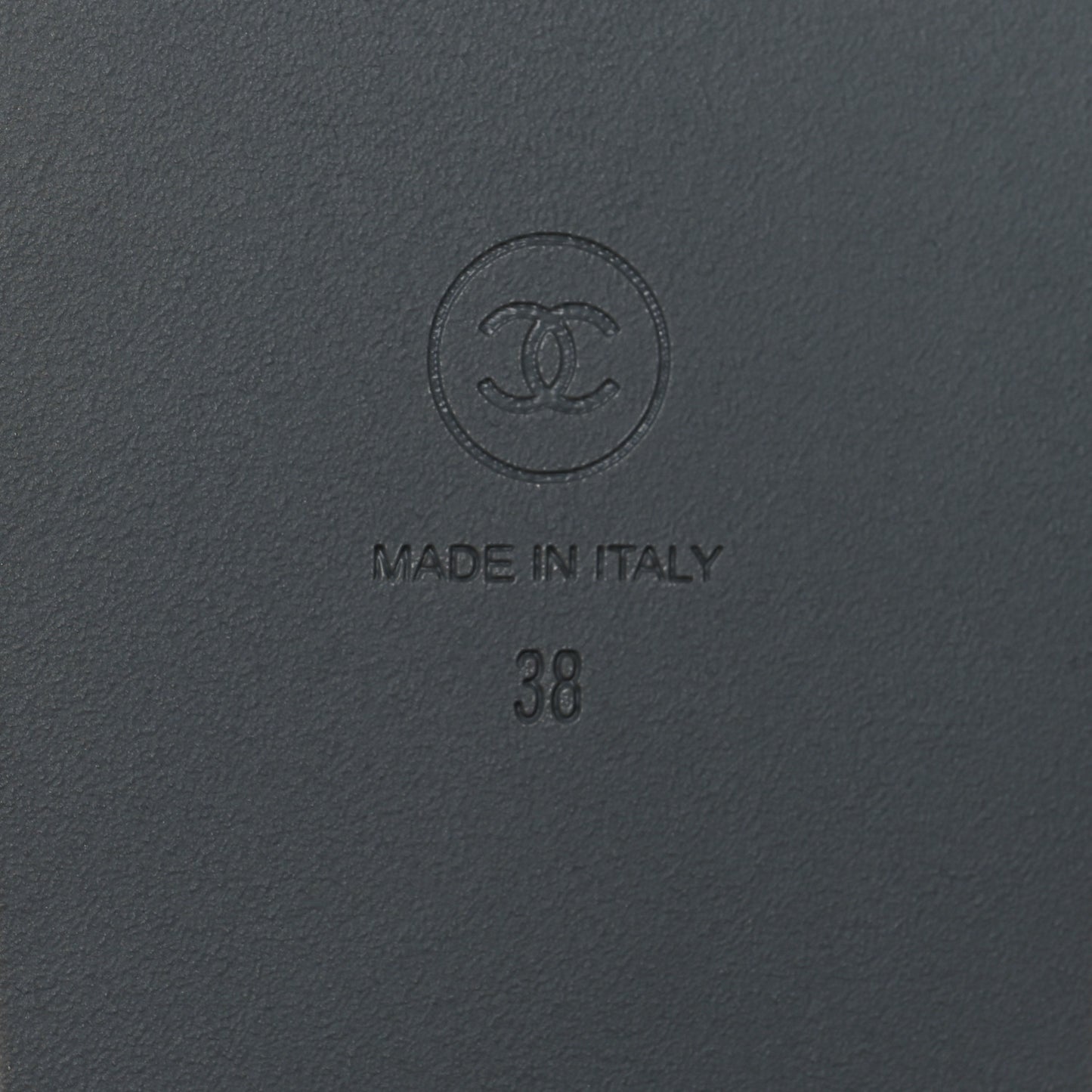 Metallic Calfskin Chain Flat Sandals 38 Silver