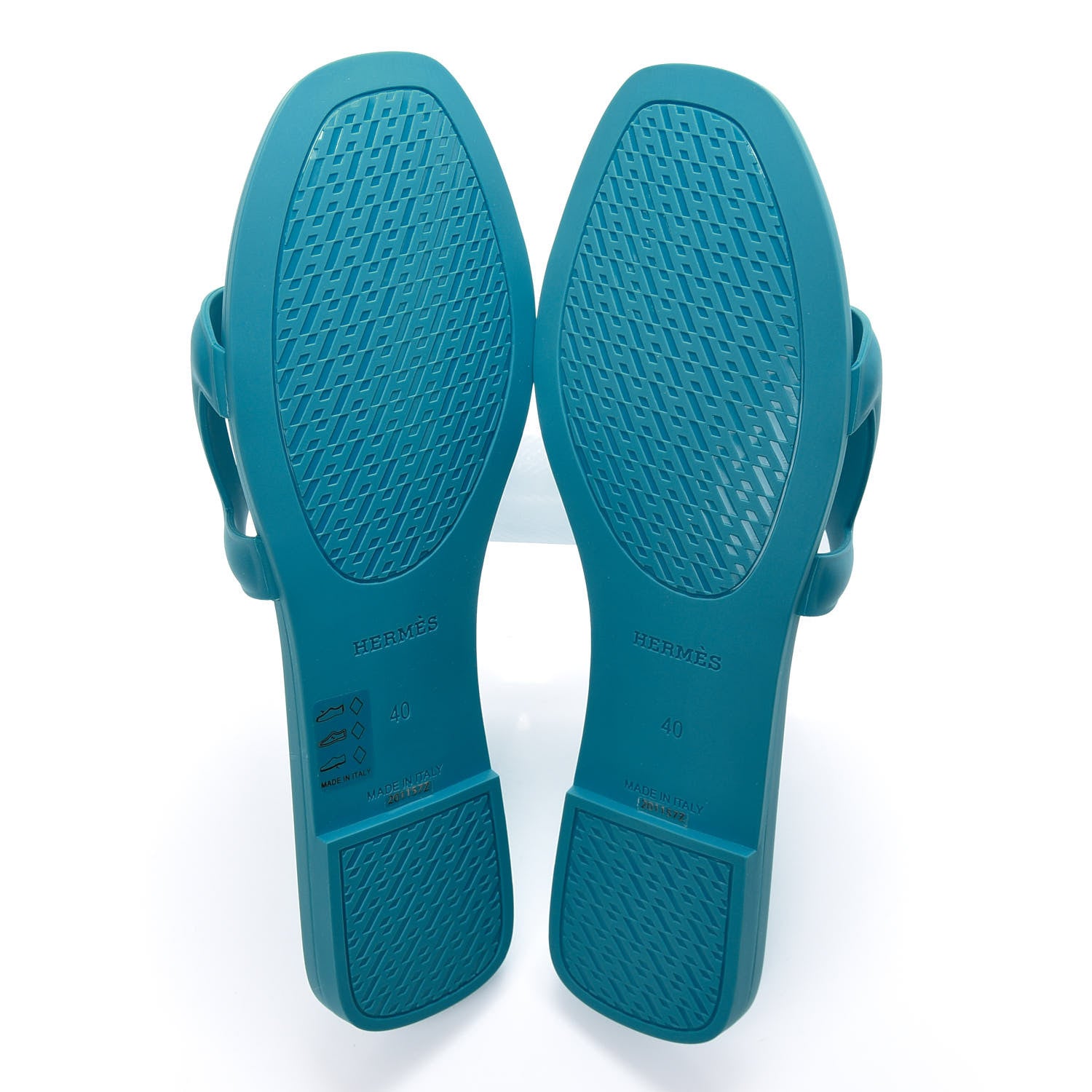 Hermes Rubber Aloha Sandals 40 Bleu Vif 5 of 8