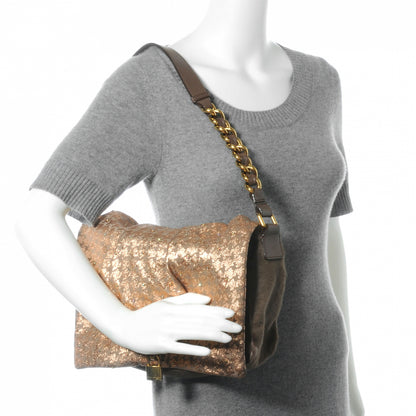 Marc Jacobs Calf Hair and Leather Houndstooth Print Rockstar Jennifer Bag Taupe 2 of 7