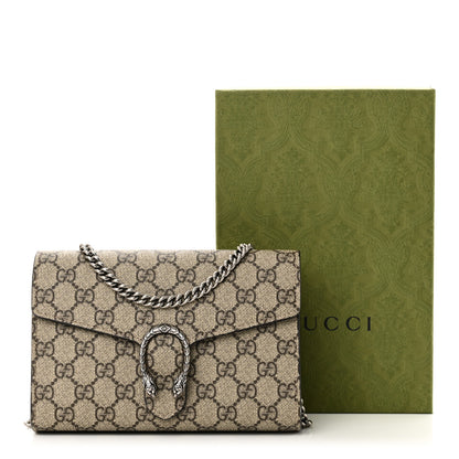 Gucci GG Supreme Monogram Mini Dionysus Chain Wallet Beige Taupe 11 of 11