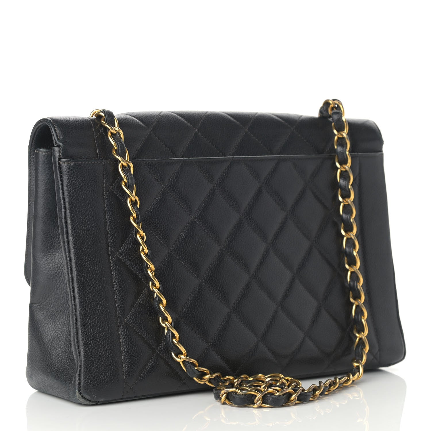 Chanel Caviar Quilted Medium Single Flap Black 2 of 17