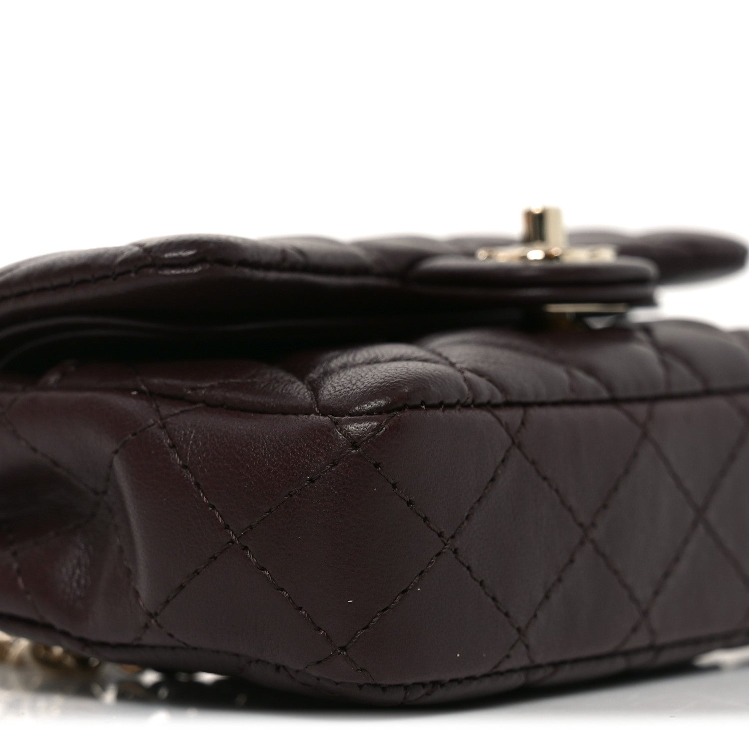Chanel Lambskin Quilted Mini Double Flap With Hook Dark Brown 9 of 11