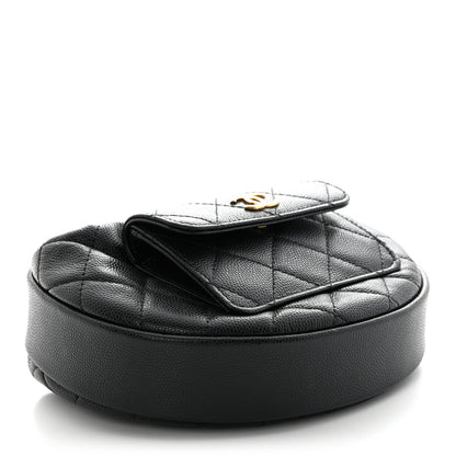 Chanel Caviar Quilted Polly Pocket Pouch Hobo Black 4 of 11