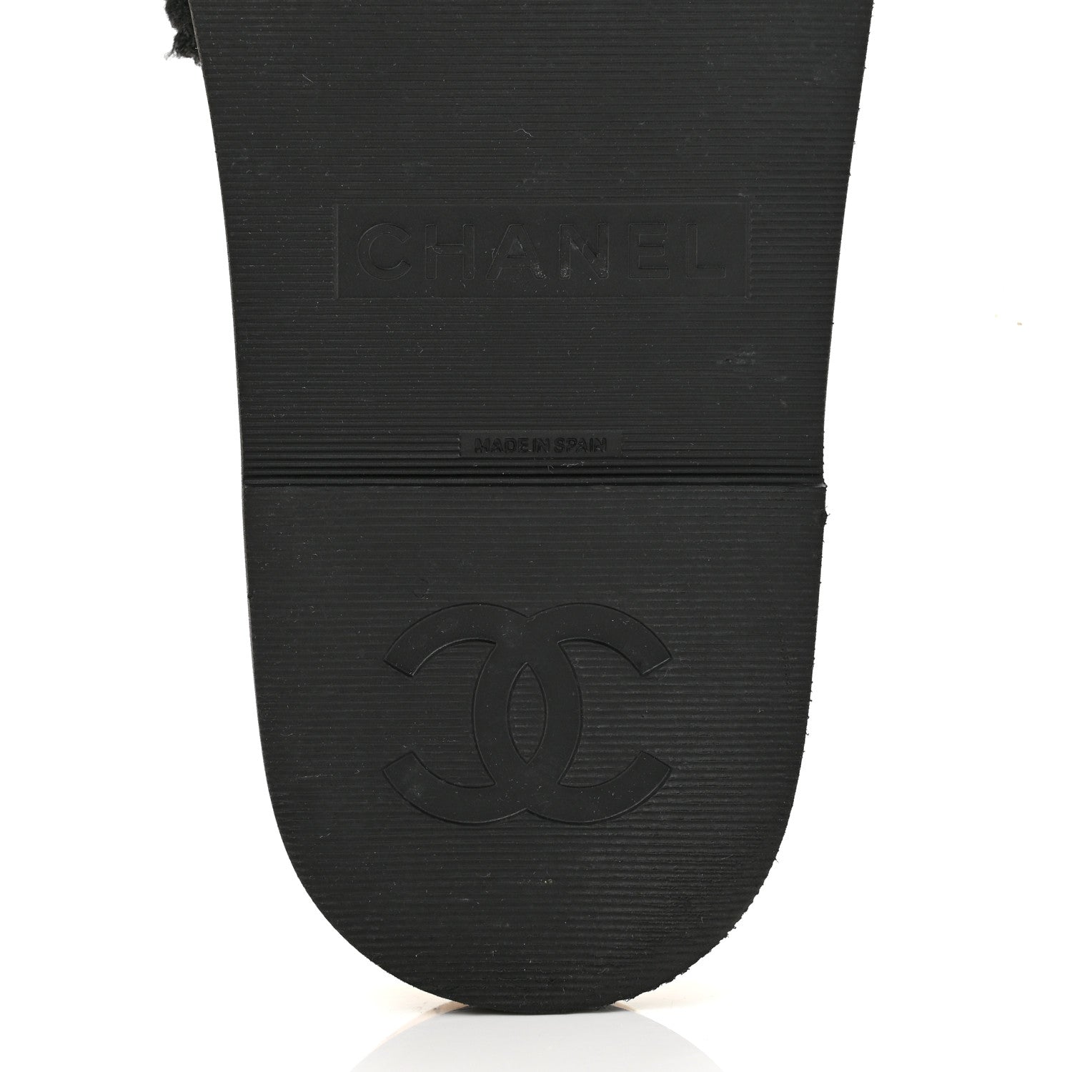 Chanel Fabric Pearl Cork CC Slip On Sandals 40 Black 8 of 10