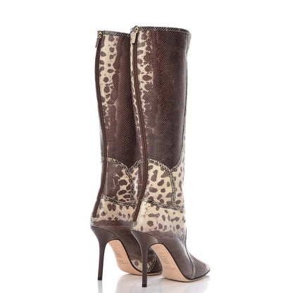 Jimmy Choo Karung Million Knee High Pointed Toe Boots 38.5 4 of 11