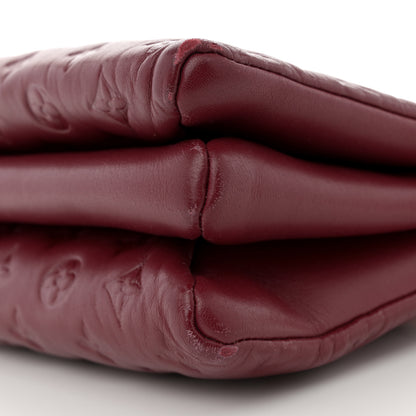 Louis Vuitton Lambskin Embossed Monogram Coussin PM Wine 9 of 10