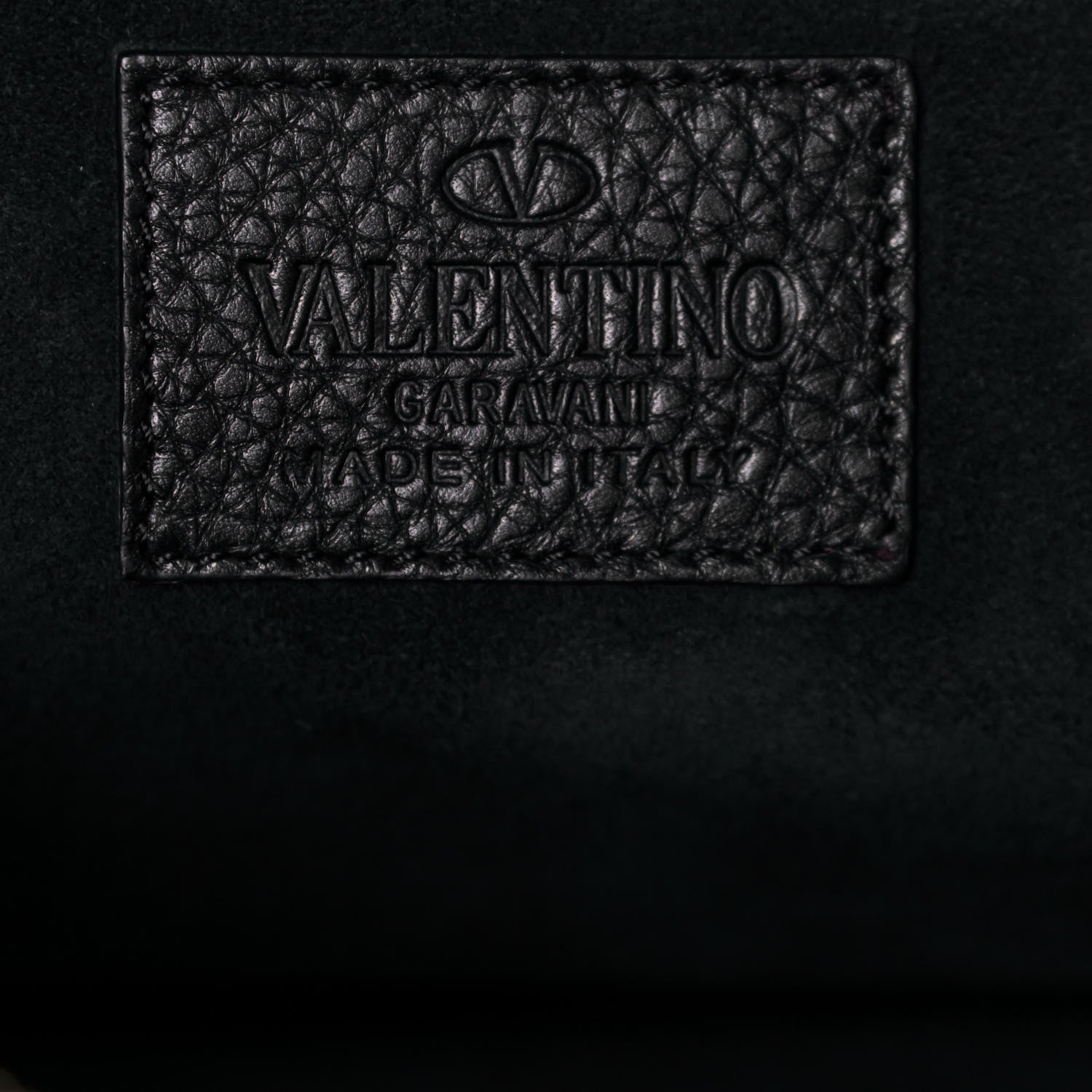 Valentino Garavani Calfskin Rockee Fringe Clutch Black 6 of 13