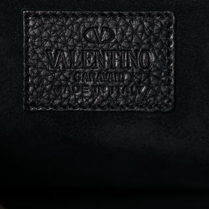 Valentino Garavani Calfskin Rockee Fringe Clutch Black 6 of 13