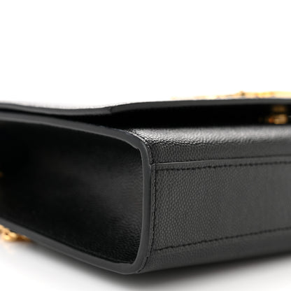 Saint Laurent SAINT LAURENT Grain De Poudre Medium Classic Monogram Kate Satchel Black 8 of 9