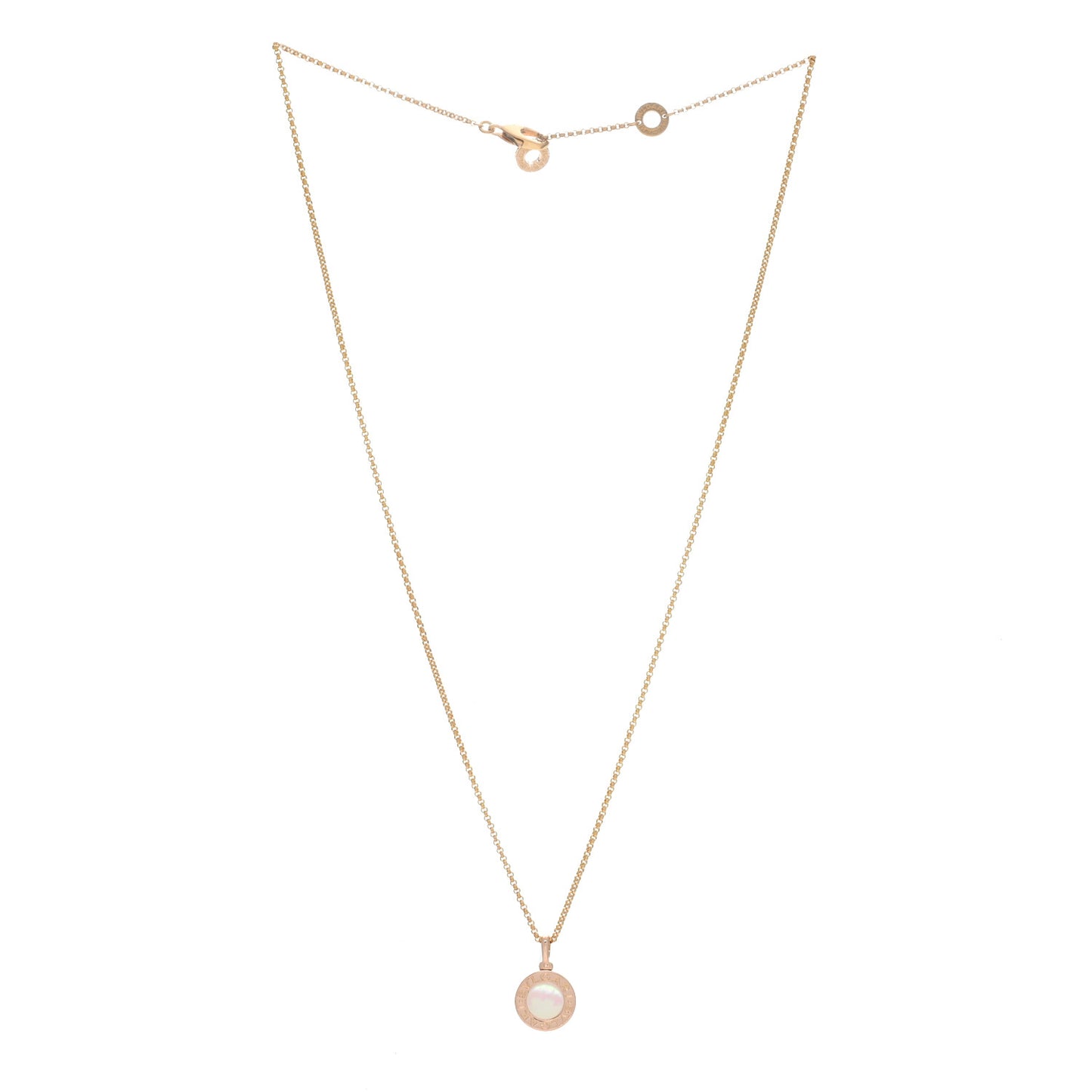 18K Rose Gold Mother of Pearl BVLGARI BVLGARI Pendant Necklace