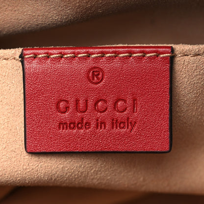 Gucci Calfskin Matelasse GG Marmont Belt Bag 85 34 Hibiscus Red 6 of 7