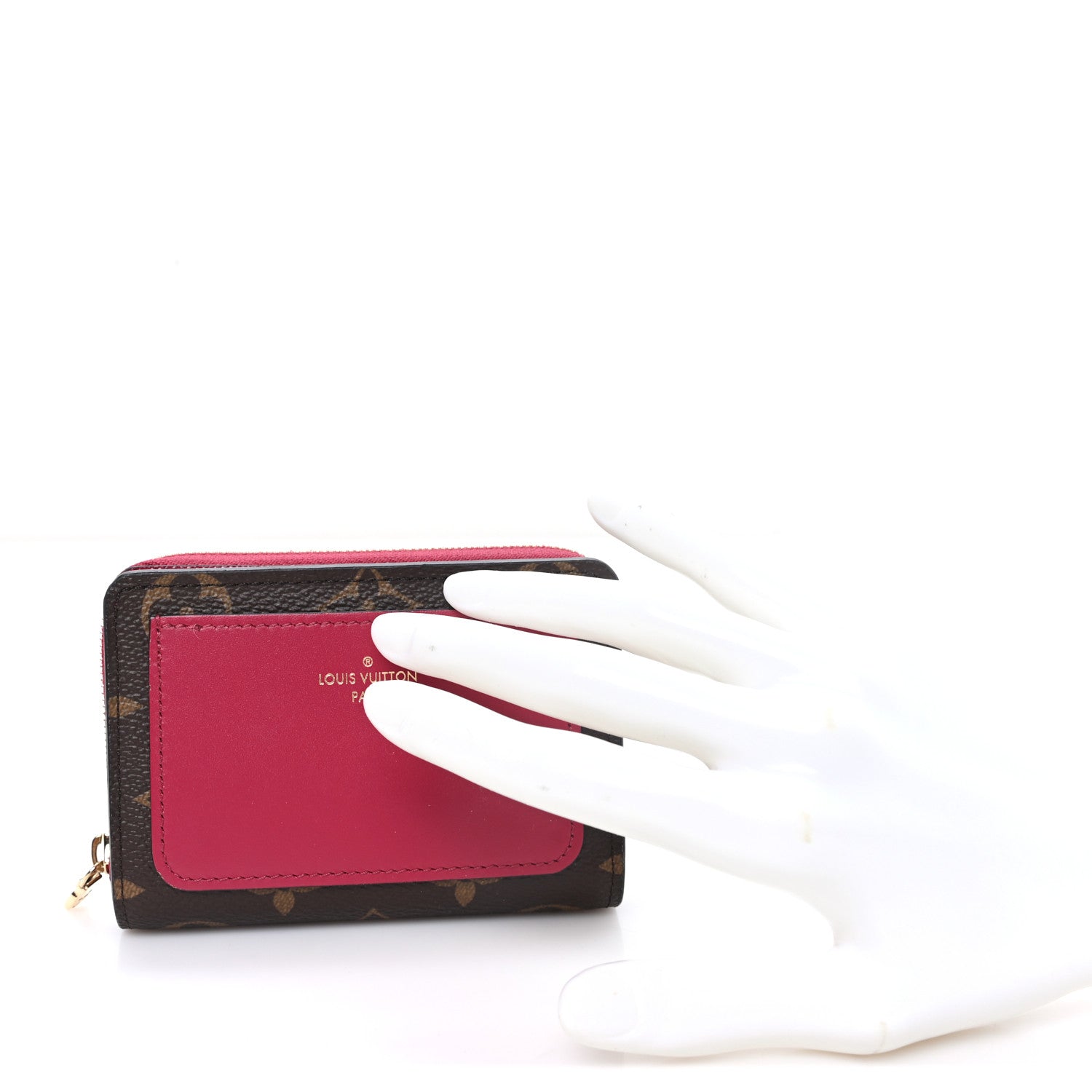 Louis Vuitton Monogram Lou Zippy Compact Wallet Red 2 of 8