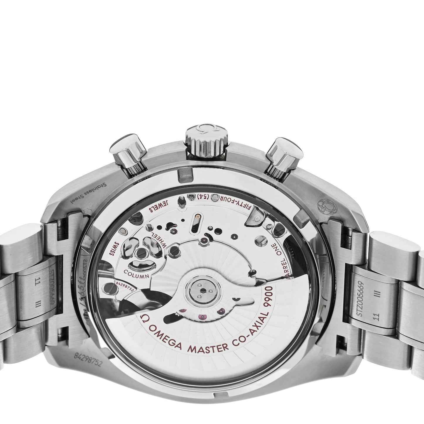 Stainless Steel 44mm Speedmaster Racing Co-Axial Master Chronometer Chronograph Automatic Watch White 329.30.44.51.04.001