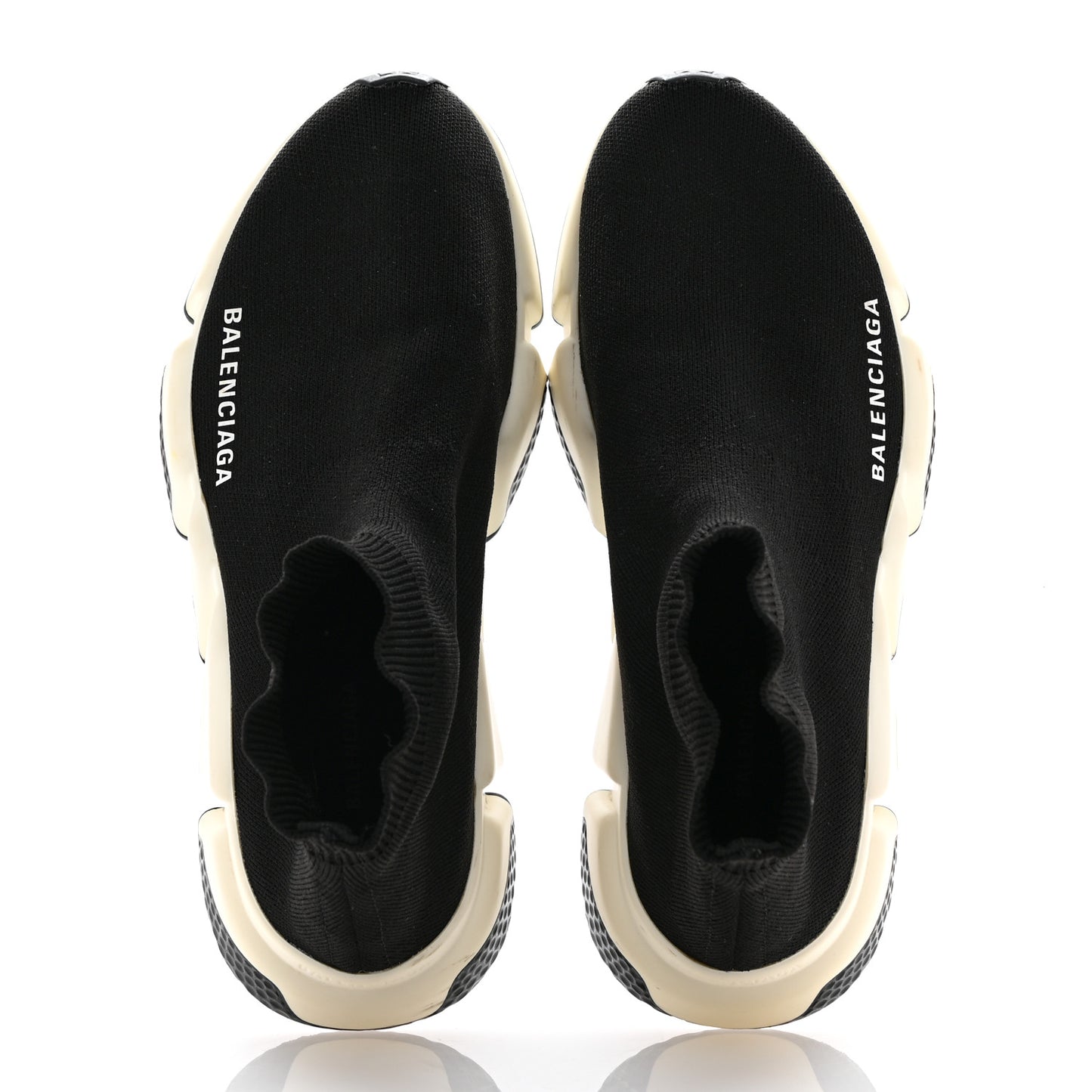Neoprene Knit Womens Speed Sneakers 37 Black White