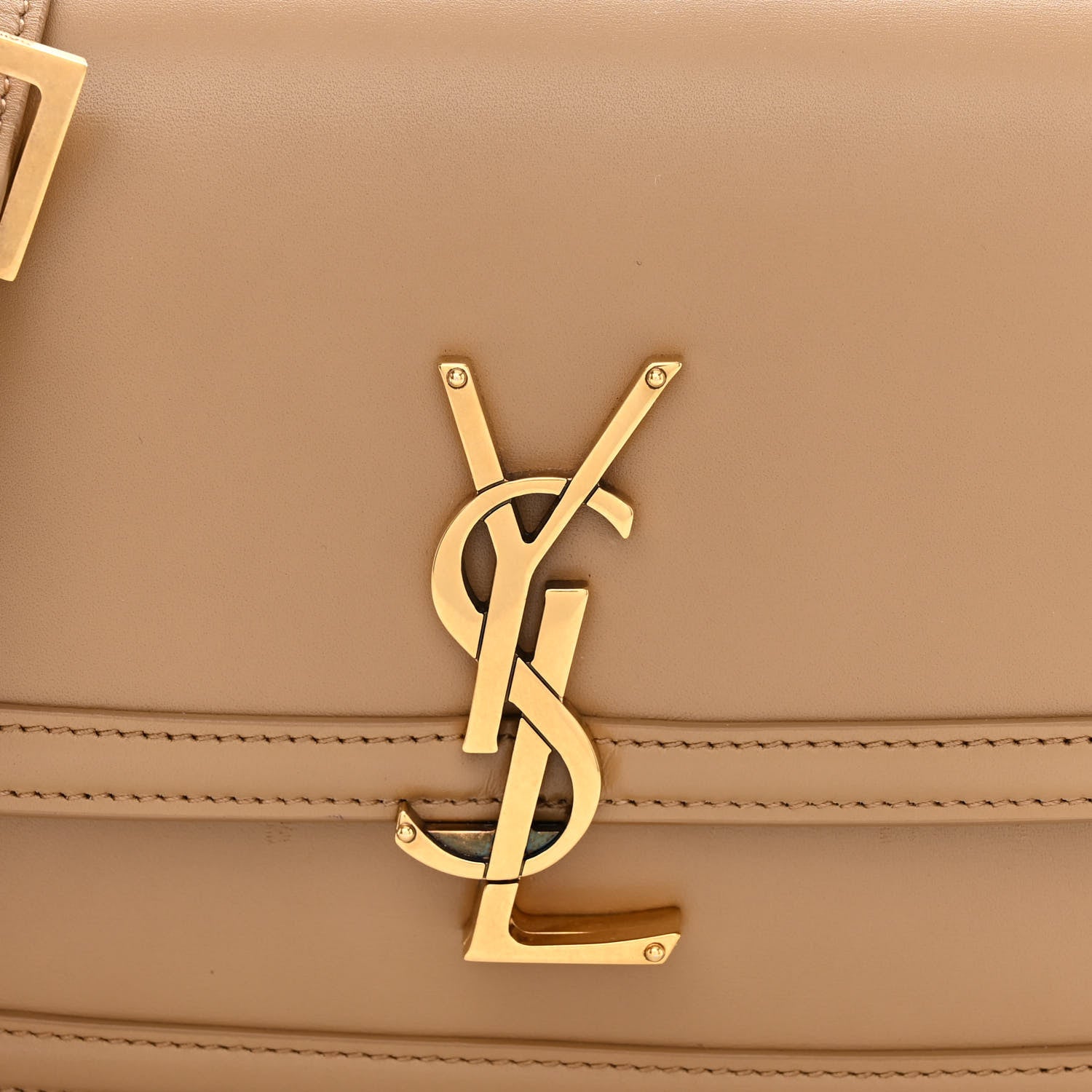 Saint Laurent Smooth Calfskin Small Solferino Satchel Natural Tan 8 of 10