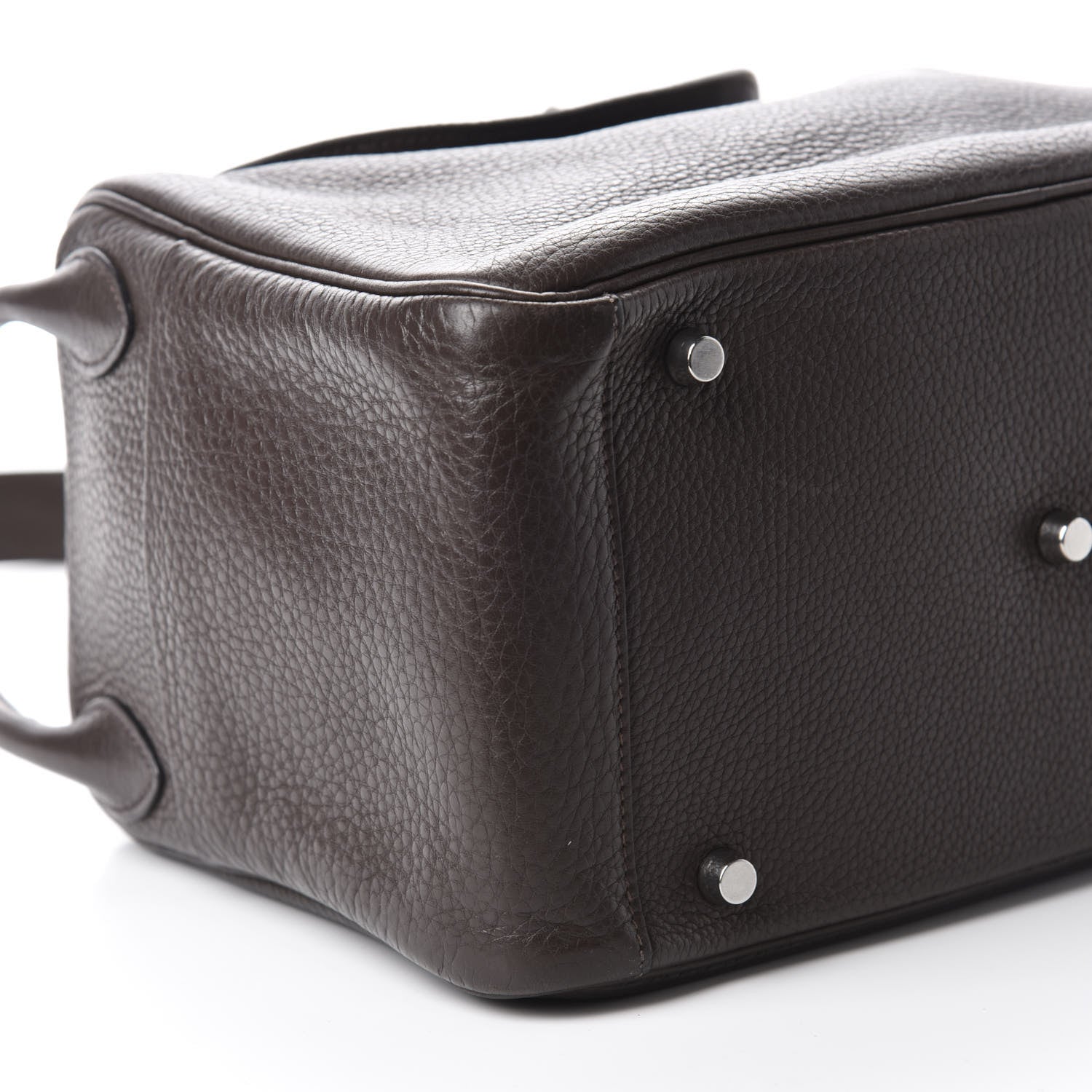 Hermes Taurillon Clemence Lindy 30 Chocolate 6 of 10