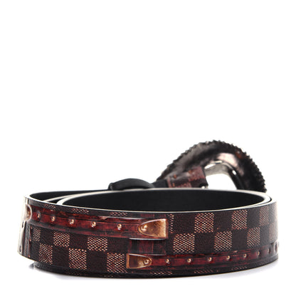 Louis Vuitton Transformed Damier Ebene Time Trunk Belt 85 34 2 of 8
