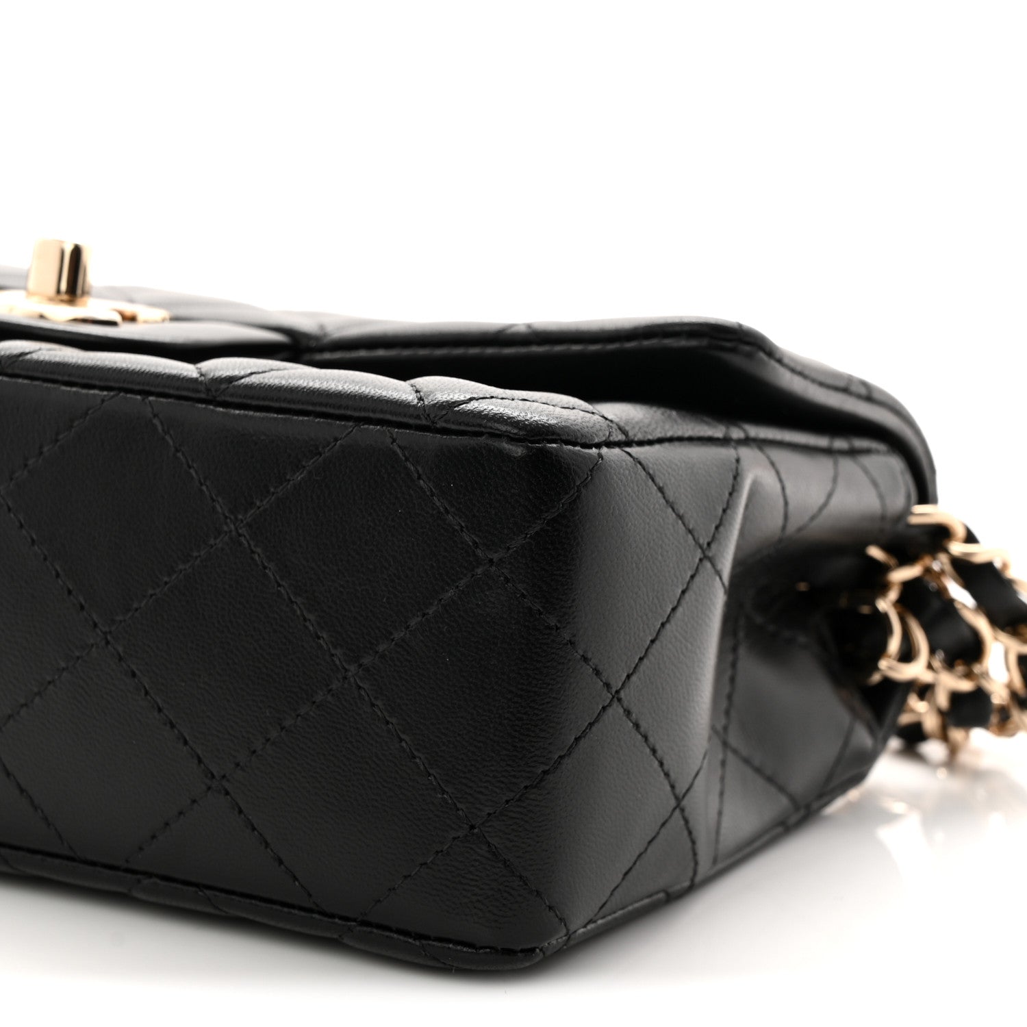 Chanel Lambskin Quilted Mini Rectangular Flap Black 10 of 11