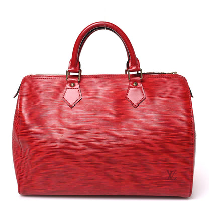 Louis Vuitton Epi Speedy 30 Castillan Red 1 of 11