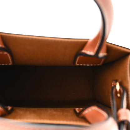 Celine Triomphe Canvas Calfskin Mini Vertical Cabas Tan 5 of 8