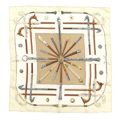 Hermes Silk Cannes Et Pommeaux Pocket Square 1 of 5