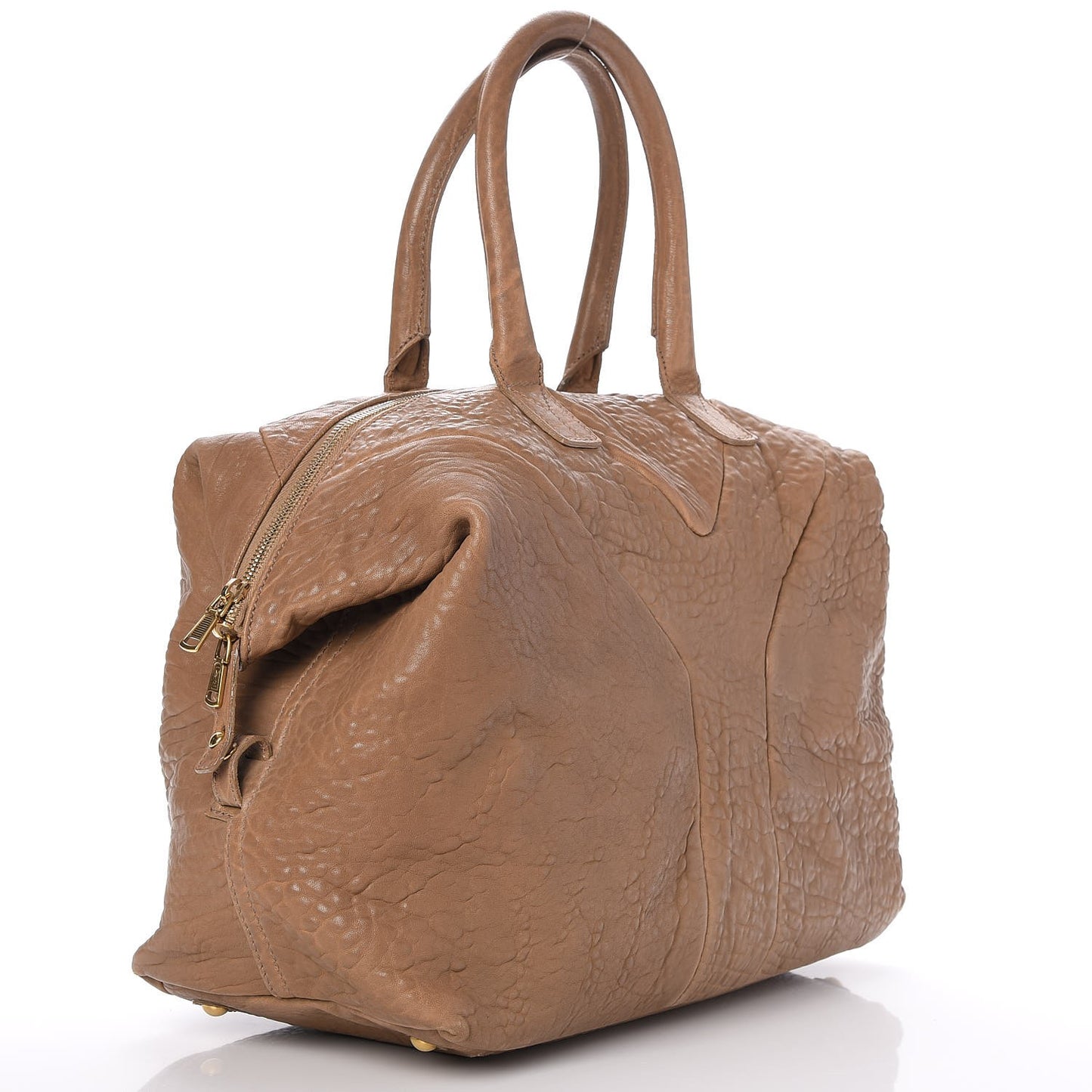 Pebbled Lambskin Medium Easy Sac Beige