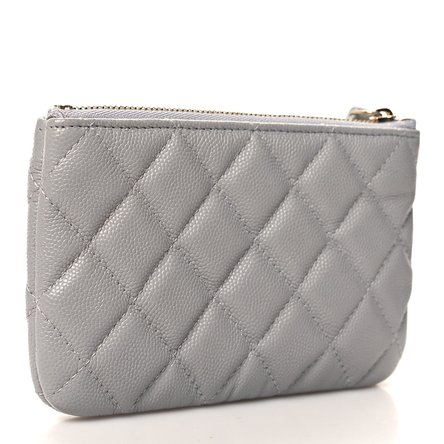 Chanel Caviar Quilted Small Cosmetic Case Grey 3 of 8