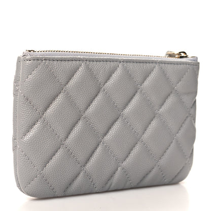 Chanel Caviar Quilted Small Cosmetic Case Grey 3 of 8