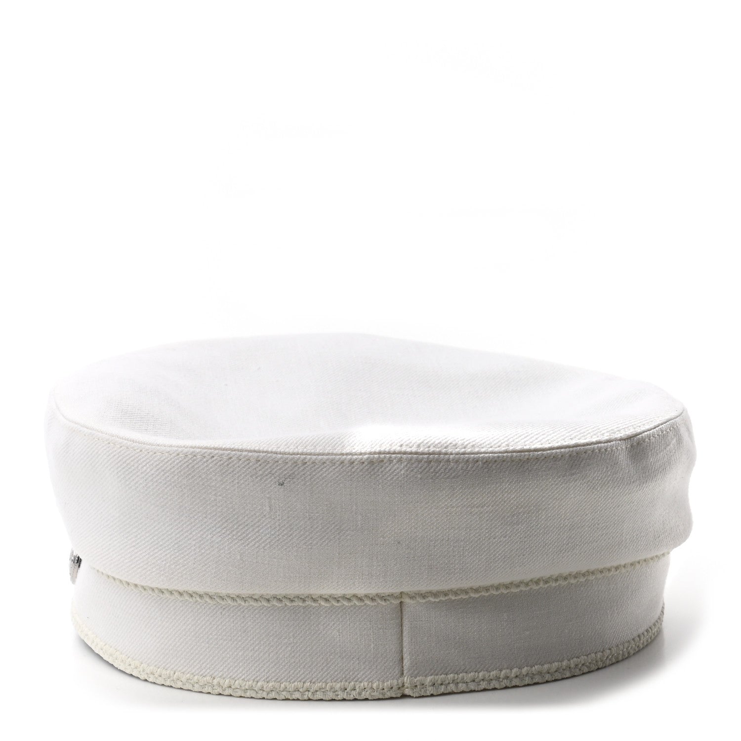 Hermes Double Linen Twill Cabourg Cap 56 White 6 of 8