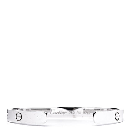 Cartier 18K White Gold LOVE Cuff Bracelet 17 3 of 4