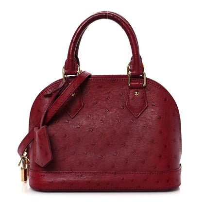 Louis Vuitton Ostrich Alma BB Red 1 of 10