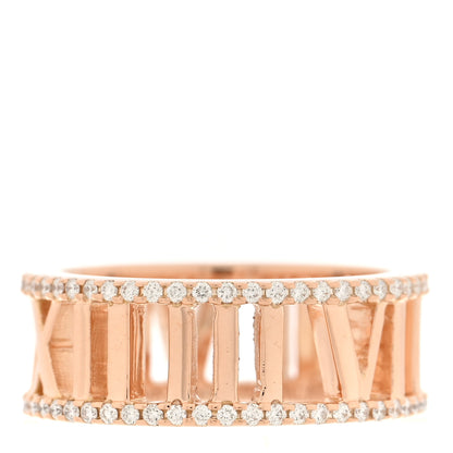 Tiffany 18K Rose Gold Diamond Atlas Open Pave Ring 47 4 1 of 4