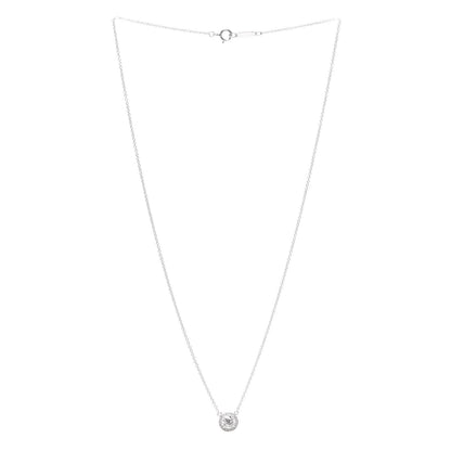 Tiffany Platinum Diamond .43ct Soleste Pendant Necklace 3 of 6