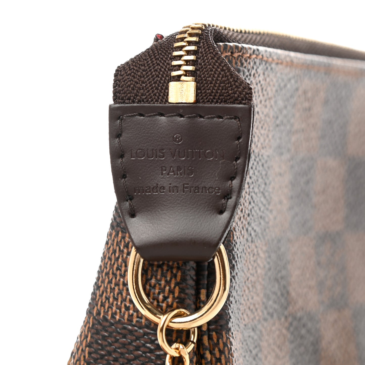 Damier Ebene Complice Trunks and Bags Mini Pochette Accessories Red