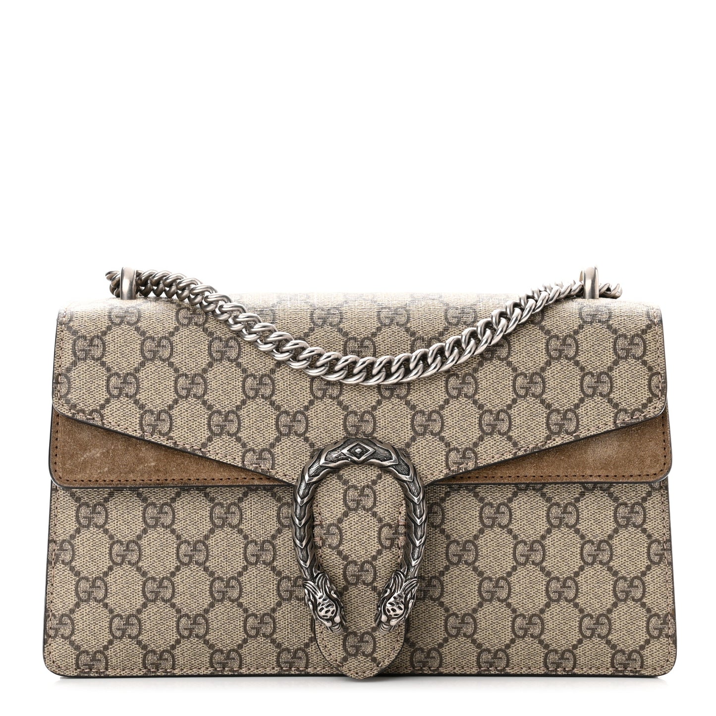 GG Supreme Monogram Small Dionysus Shoulder Bag Taupe